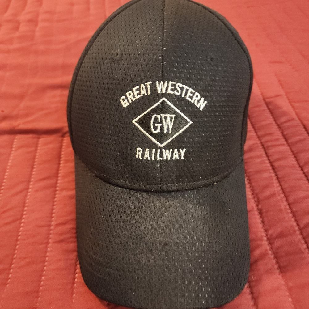 Great Western Railway Black Mesh Performance Hat Safety First USA Railroad